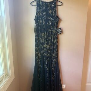 Pisarro Nights Blue Halter Maxi Gown